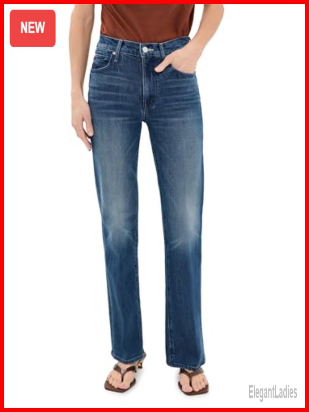 Petite Lil Kick It Wide Leg High Rise Jeans 5-Pocket Low Stretch Denim